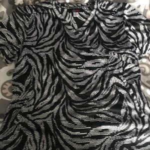 Koi lite zebra scrub top